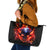 Flame Skull Leather Tote Bag I'm Never Alone My Demons Are With Me 24/7 - Wonder Print Shop