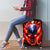 Flame Skull Luggage Cover I'm Never Alone My Demons Are With Me 24/7 - Wonder Print Shop