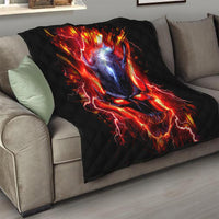 Flame Skull Quilt I'm Never Alone My Demons Are With Me 24/7 - Wonder Print Shop