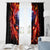 Flame Skull Window Curtain I'm Never Alone My Demons Are With Me 24/7 - Wonder Print Shop