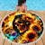 Sunflower Skull Beach Blanket She Is Sunshine Mixed With A Little Hurricane - Wonder Print Shop