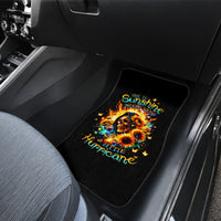 Sunflower Skull Car Mats She Is Sunshine Mixed With A Little Hurricane - Wonder Print Shop
