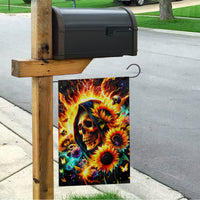 Sunflower Skull Garden Flag She Is Sunshine Mixed With A Little Hurricane - Wonder Print Shop