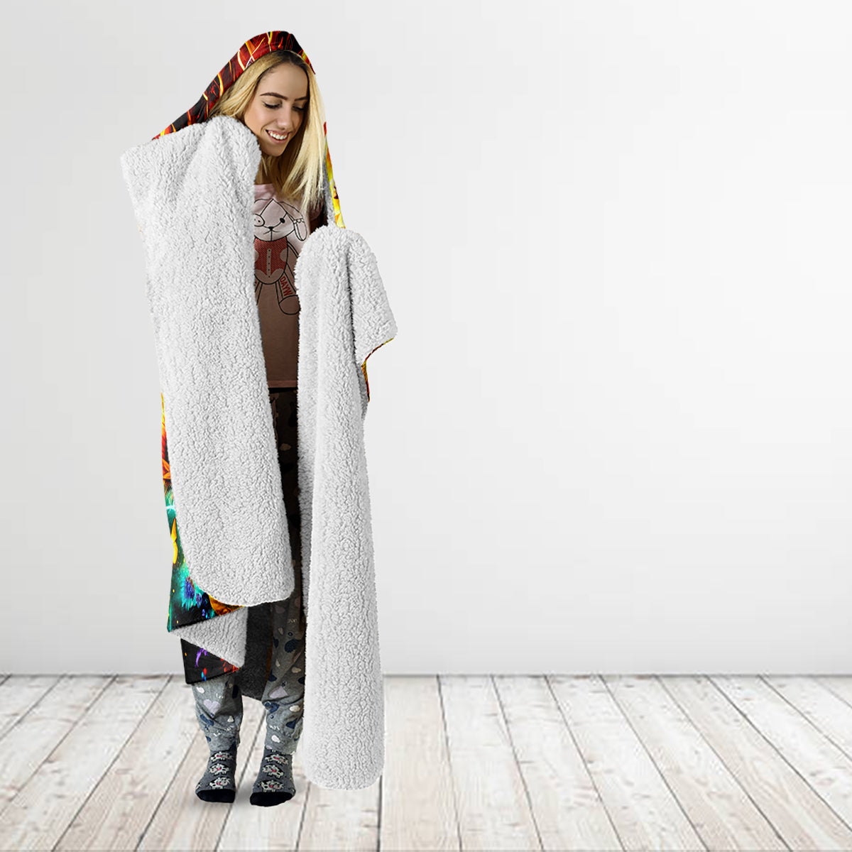 Sunflower Skull Hooded Blanket She Is Sunshine Mixed With A Little Hurricane