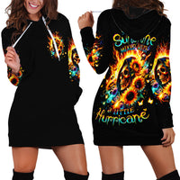 Sunflower Skull Hoodie Dress She Is Sunshine Mixed With A Little Hurricane - Wonder Print Shop