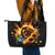 Sunflower Skull Leather Tote Bag She Is Sunshine Mixed With A Little Hurricane - Wonder Print Shop