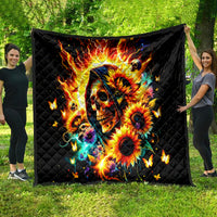 Sunflower Skull Quilt She Is Sunshine Mixed With A Little Hurricane - Wonder Print Shop