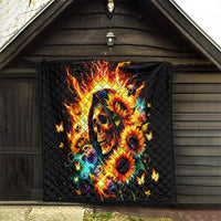 Sunflower Skull Quilt She Is Sunshine Mixed With A Little Hurricane - Wonder Print Shop