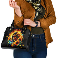 Sunflower Skull Shoulder Handbag She Is Sunshine Mixed With A Little Hurricane