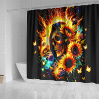 Sunflower Skull Shower Curtain She Is Sunshine Mixed With A Little Hurricane