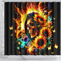 Sunflower Skull Shower Curtain She Is Sunshine Mixed With A Little Hurricane