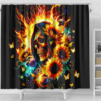 Sunflower Skull Shower Curtain She Is Sunshine Mixed With A Little Hurricane
