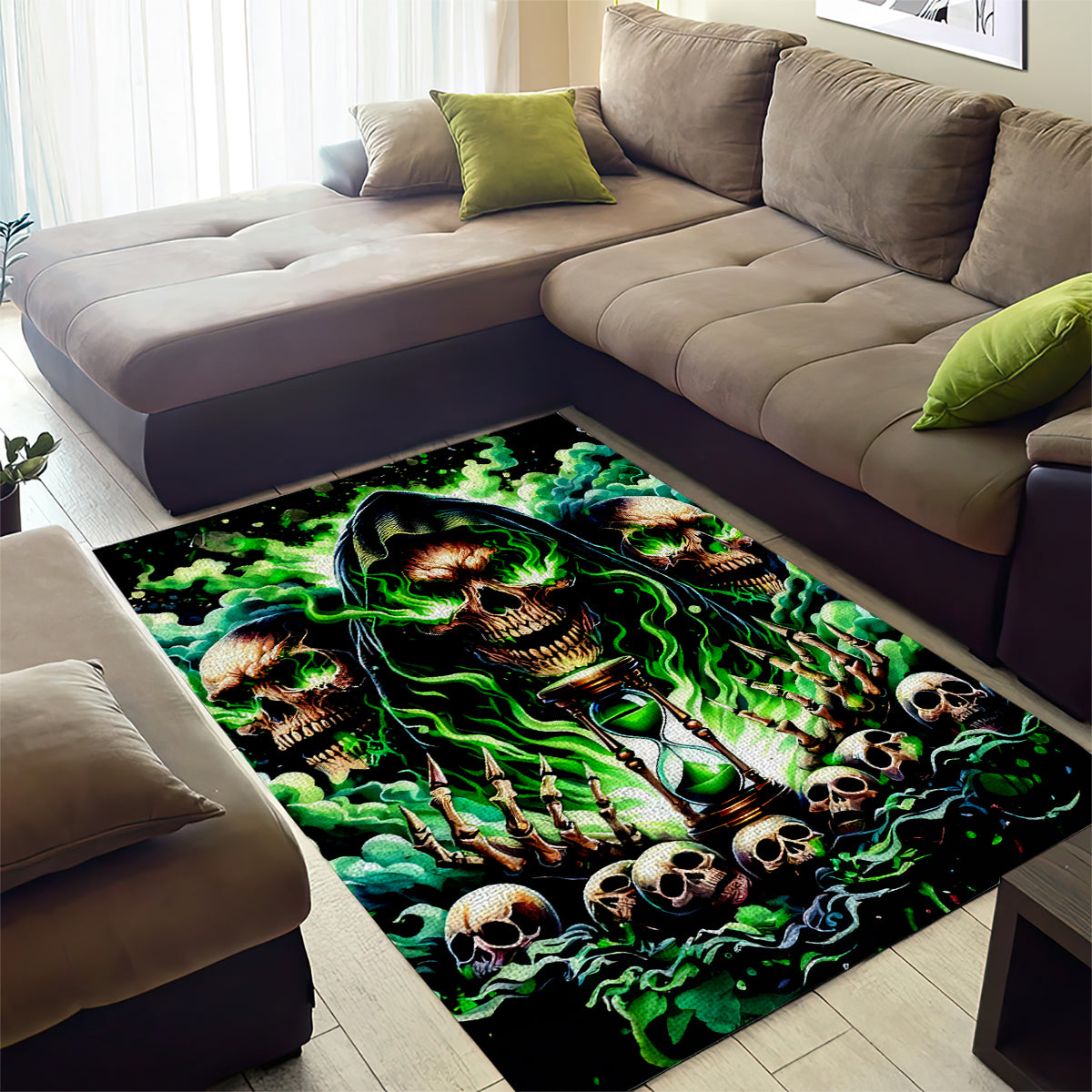 Witch Skull Area Rug Of Course I'm Going To Hell I'm Just Here To Pick You Up - Wonder Print Shop