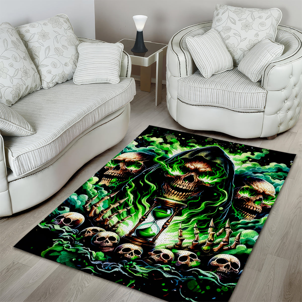 Witch Skull Area Rug Of Course I'm Going To Hell I'm Just Here To Pick You Up - Wonder Print Shop
