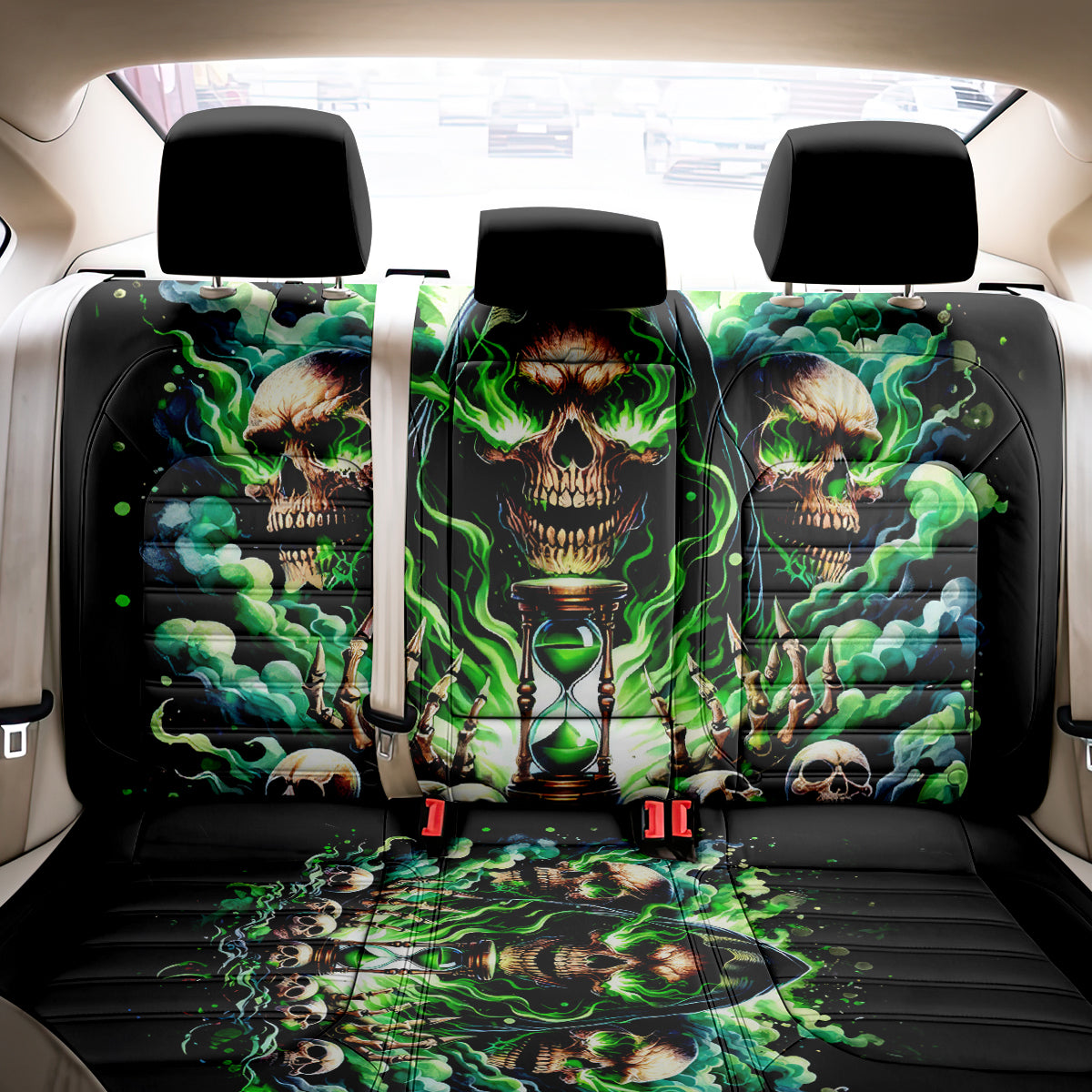 Witch Skull Back Car Seat Cover Of Course I'm Going To Hell I'm Just Here To Pick You Up - Wonder Print Shop