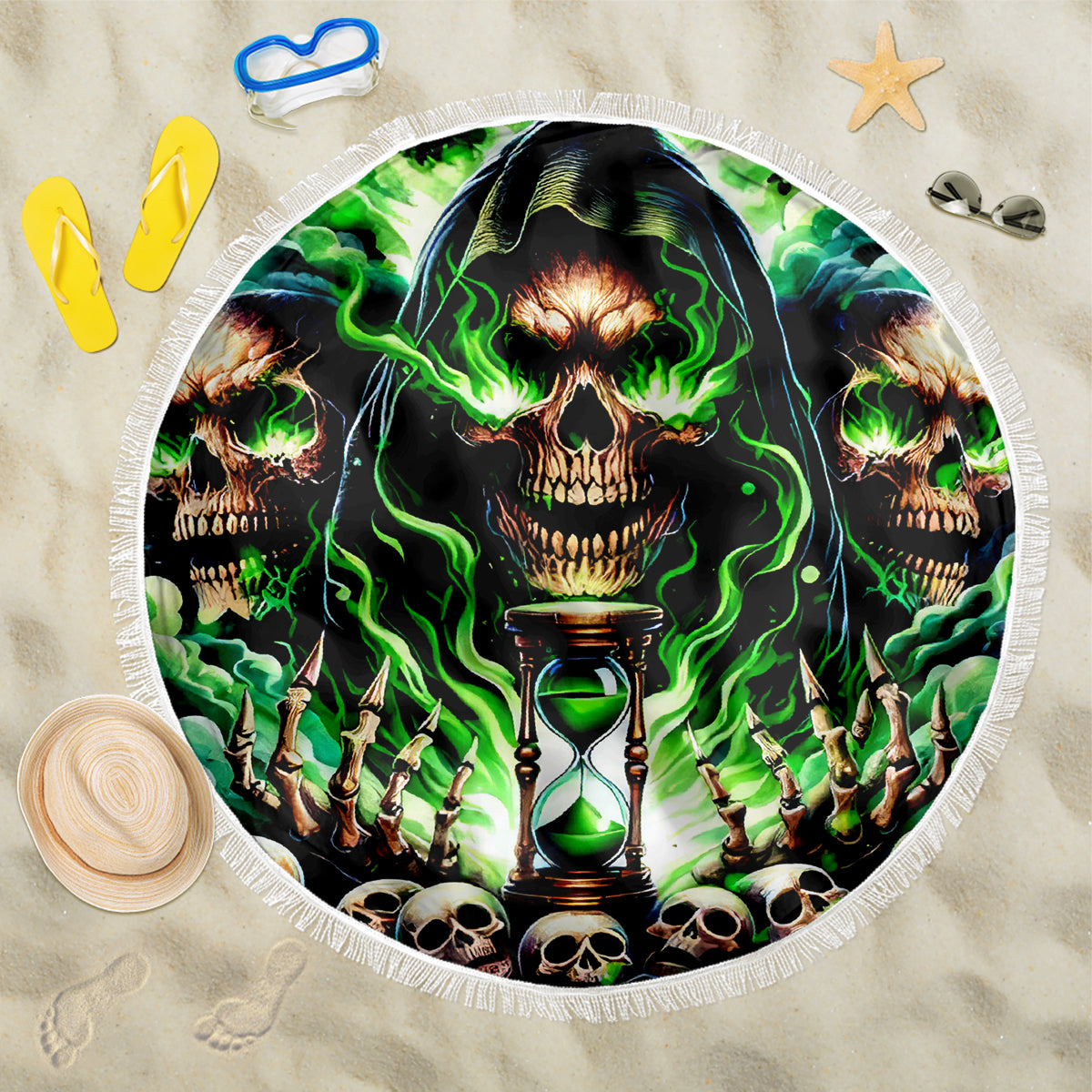 Witch Skull Beach Blanket Of Course I'm Going To Hell I'm Just Here To Pick You Up - Wonder Print Shop