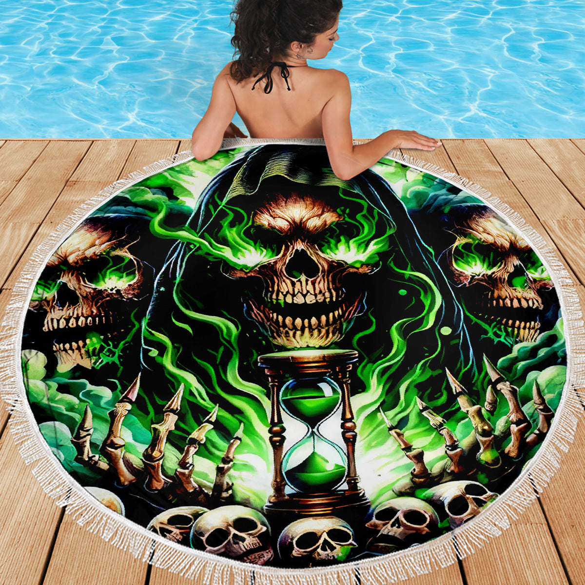 Witch Skull Beach Blanket Of Course I'm Going To Hell I'm Just Here To Pick You Up - Wonder Print Shop