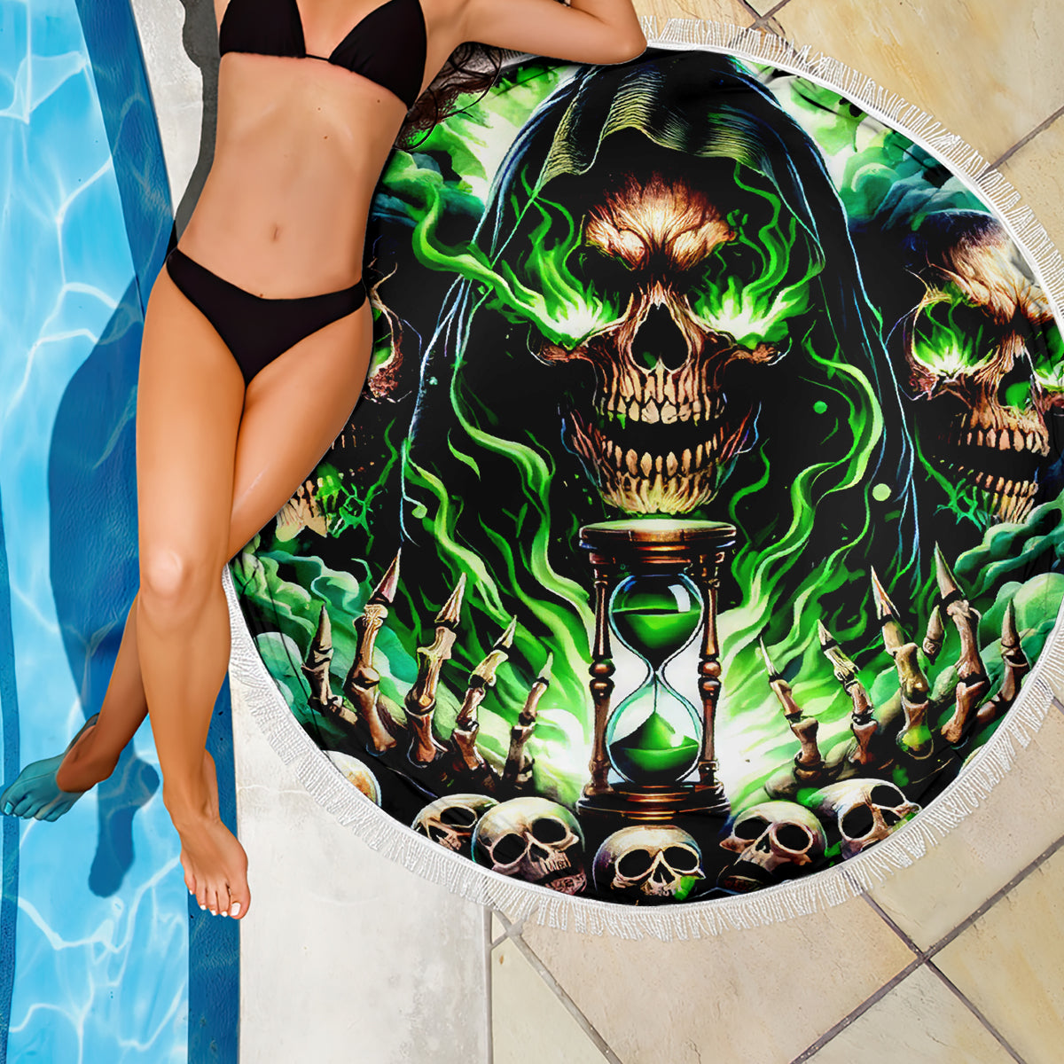 Witch Skull Beach Blanket Of Course I'm Going To Hell I'm Just Here To Pick You Up - Wonder Print Shop
