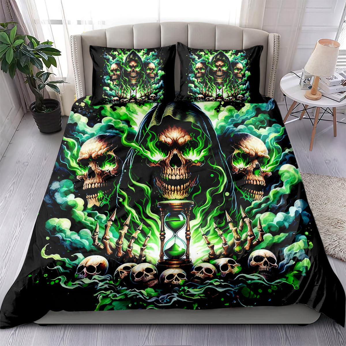 Witch Skull Bedding Set Of Course I'm Going To Hell I'm Just Here To Pick You Up - Wonder Print Shop