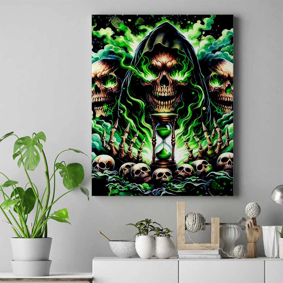 Witch Skull Canvas Wall Art Of Course I'm Going To Hell I'm Just Here To Pick You Up - Wonder Print Shop