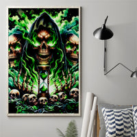 Witch Skull Canvas Wall Art Of Course I'm Going To Hell I'm Just Here To Pick You Up - Wonder Print Shop