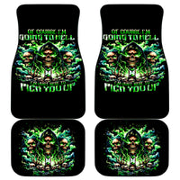 Witch Skull Car Mats Of Course I'm Going To Hell I'm Just Here To Pick You Up - Wonder Print Shop