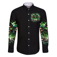 Witch Skull Family Matching Off Shoulder Long Sleeve Dress and Hawaiian Shirt Of Course I'm Going To Hell I'm Just Here To Pick You Up - Wonder Print Shop