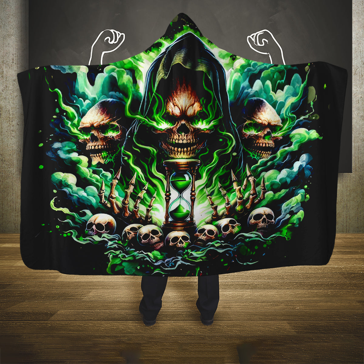 Witch Skull Hooded Blanket Of Course I'm Going To Hell I'm Just Here To Pick You Up