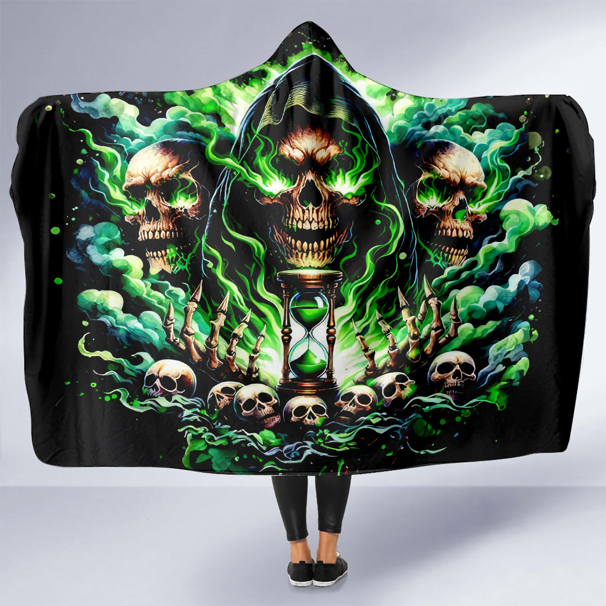 Witch Skull Hooded Blanket Of Course I'm Going To Hell I'm Just Here To Pick You Up