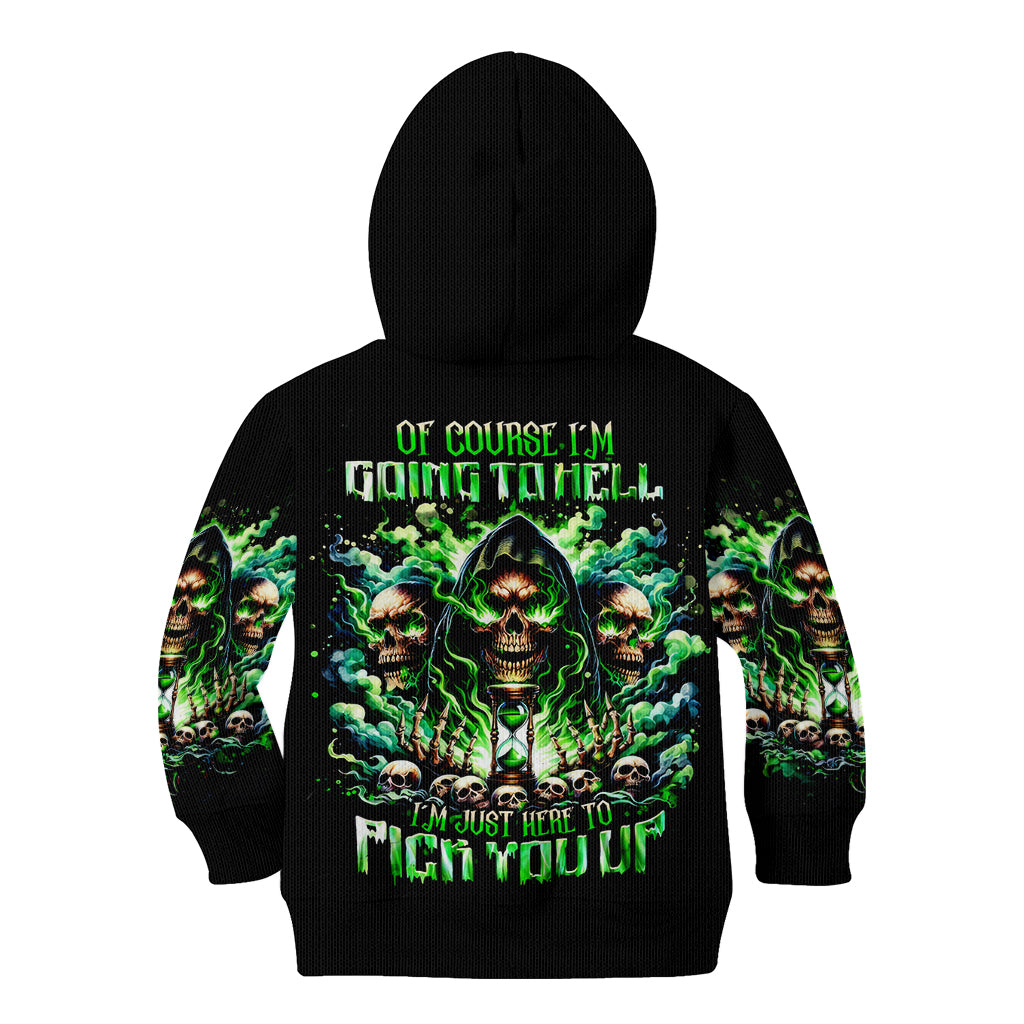 Witch Skull Kid Hoodie Of Course I'm Going To Hell I'm Just Here To Pick You Up - Wonder Print Shop