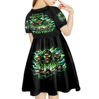 Witch Skull Kid Short Sleeve Dress Of Course I'm Going To Hell I'm Just Here To Pick You Up - Wonder Print Shop