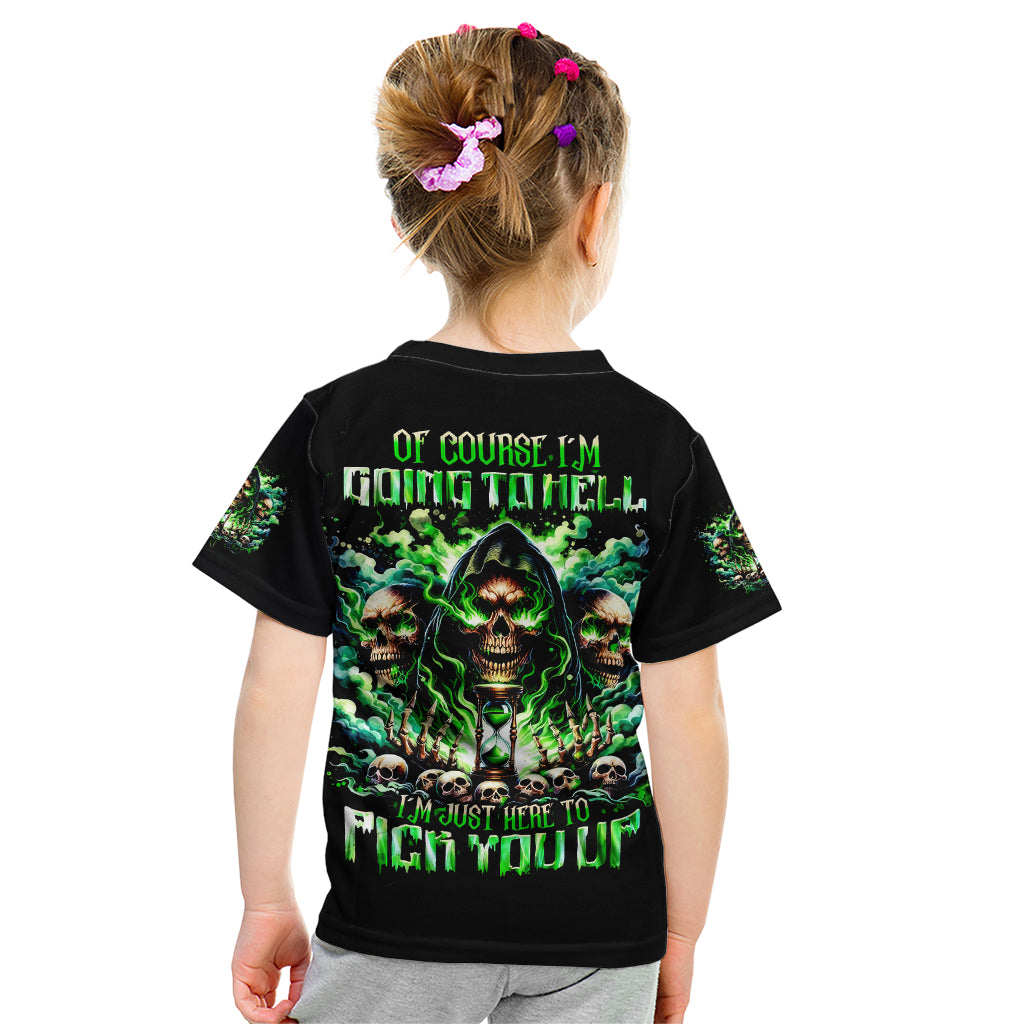 Witch Skull Kid T Shirt Of Course I'm Going To Hell I'm Just Here To Pick You Up - Wonder Print Shop
