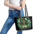 Witch Skull Leather Tote Bag Of Course I'm Going To Hell I'm Just Here To Pick You Up - Wonder Print Shop