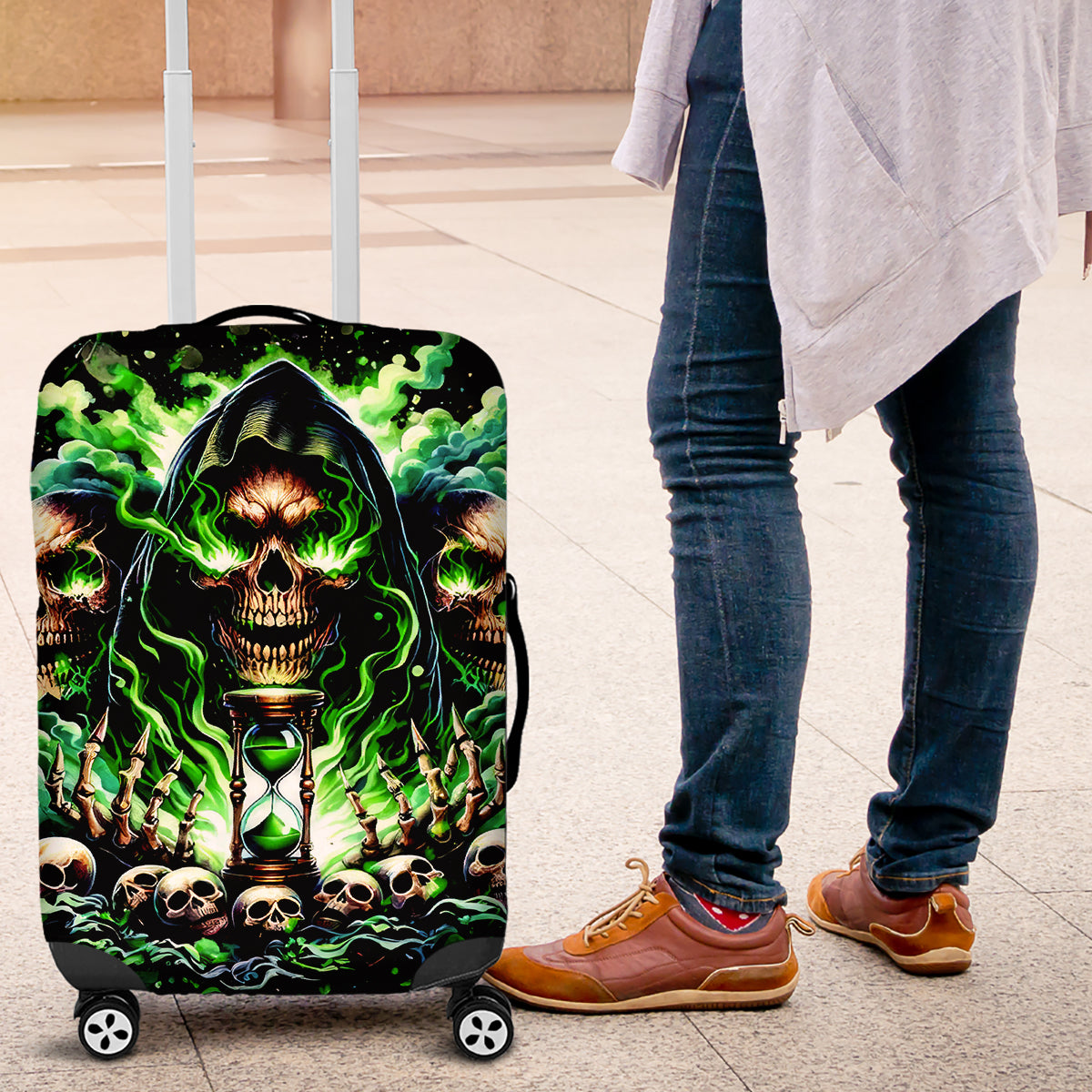 Witch Skull Luggage Cover Of Course I'm Going To Hell I'm Just Here To Pick You Up - Wonder Print Shop