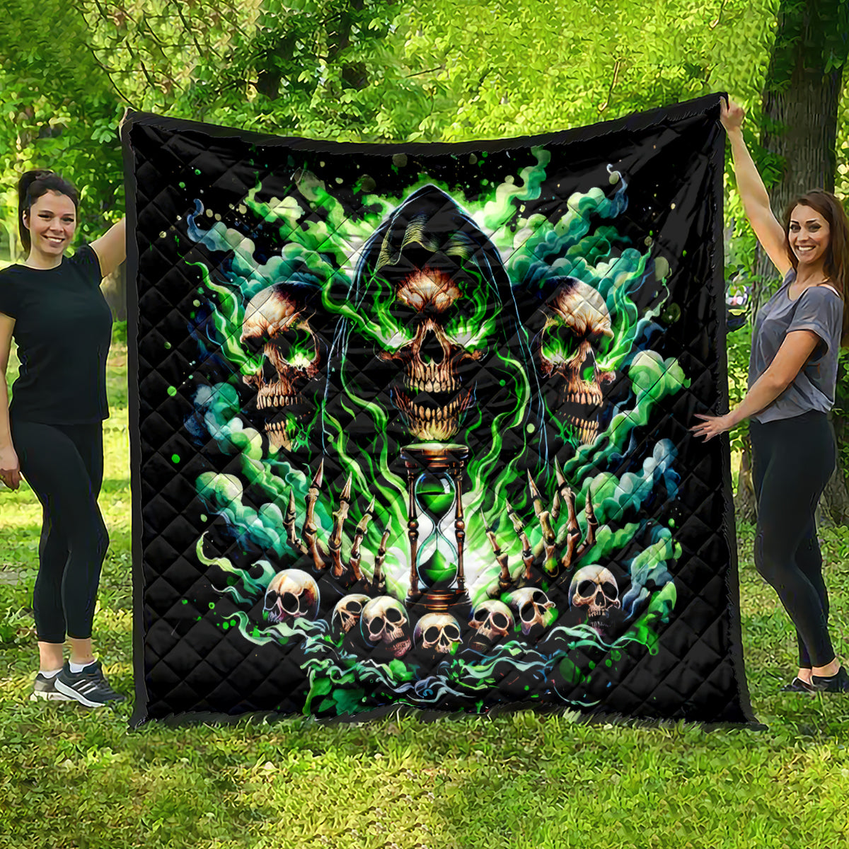Witch Skull Quilt Of Course I'm Going To Hell I'm Just Here To Pick You Up - Wonder Print Shop
