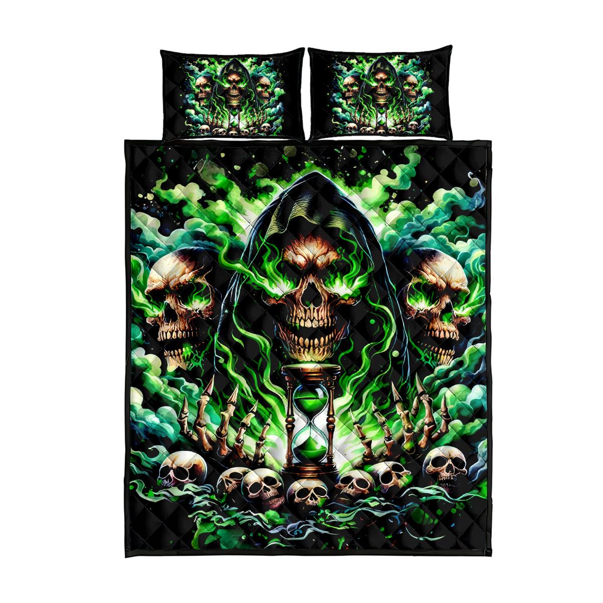 Witch Skull Quilt Bed Set Of Course I'm Going To Hell I'm Just Here To Pick You Up - Wonder Print Shop