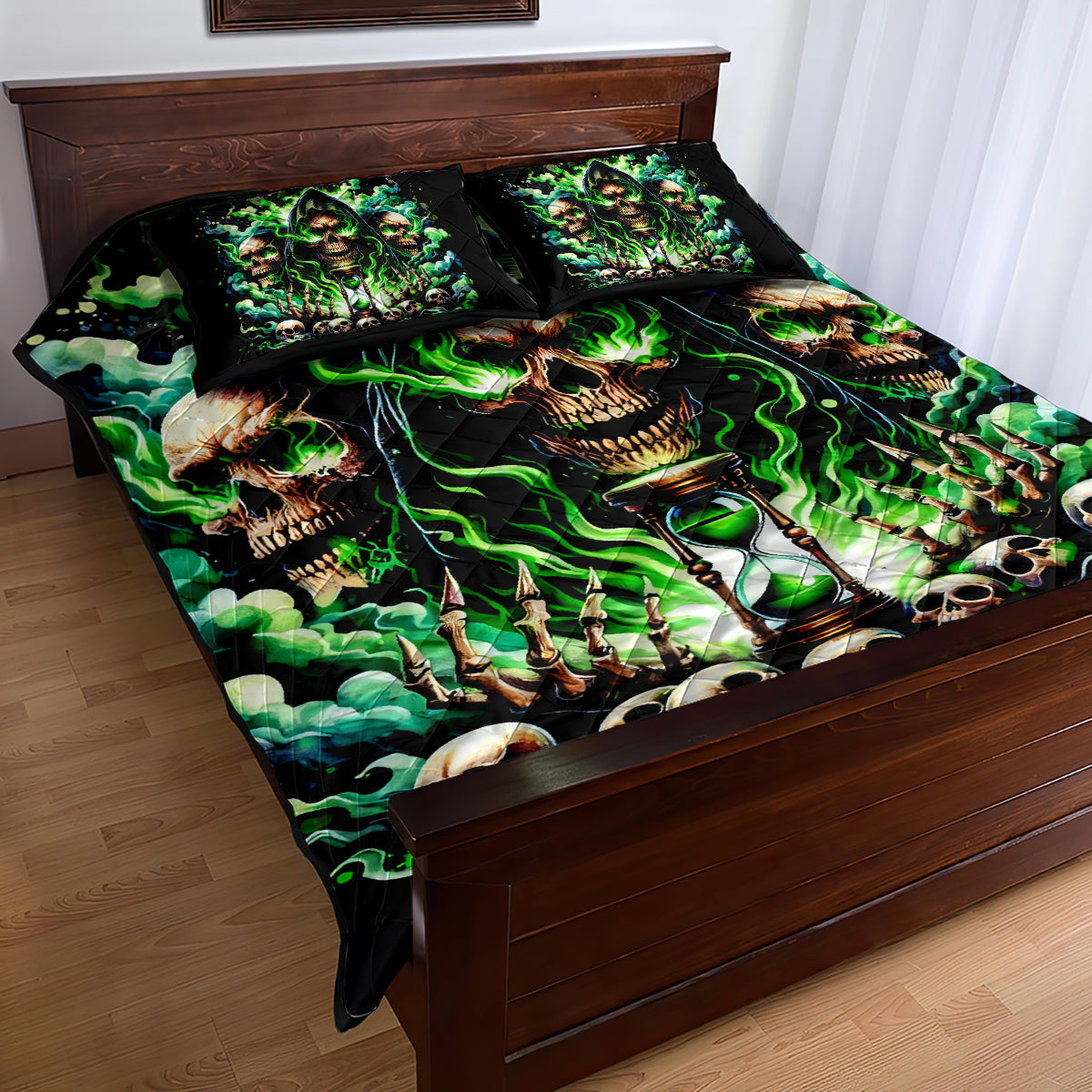 Witch Skull Quilt Bed Set Of Course I'm Going To Hell I'm Just Here To Pick You Up - Wonder Print Shop
