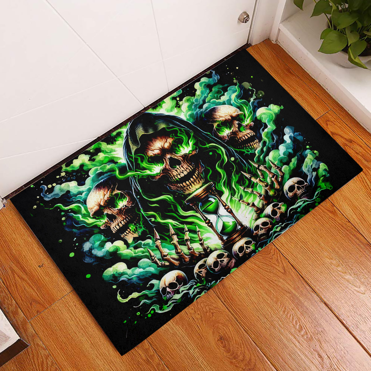 Witch Skull Rubber Doormat Of Course I'm Going To Hell I'm Just Here To Pick You Up - Wonder Print Shop