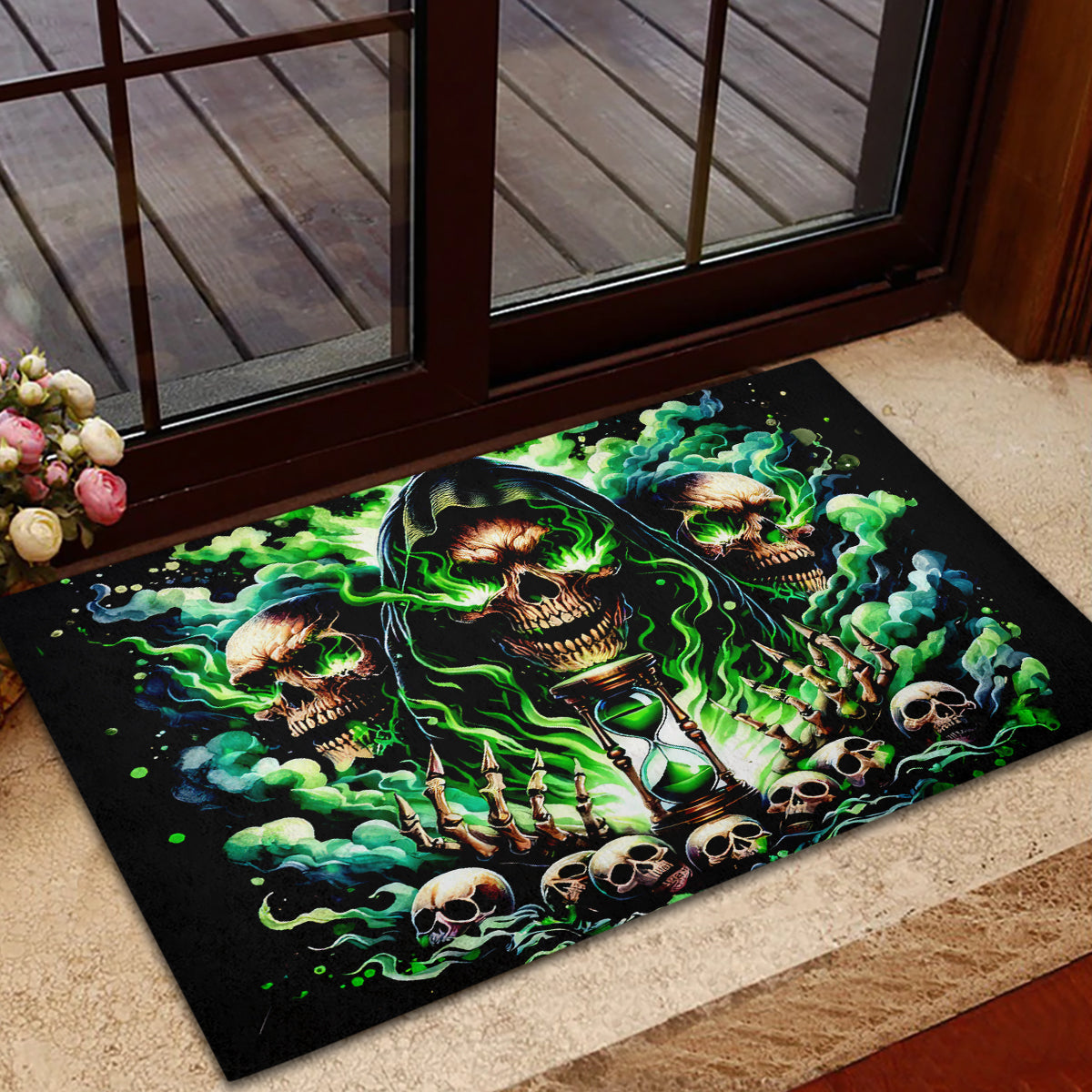 Witch Skull Rubber Doormat Of Course I'm Going To Hell I'm Just Here To Pick You Up - Wonder Print Shop