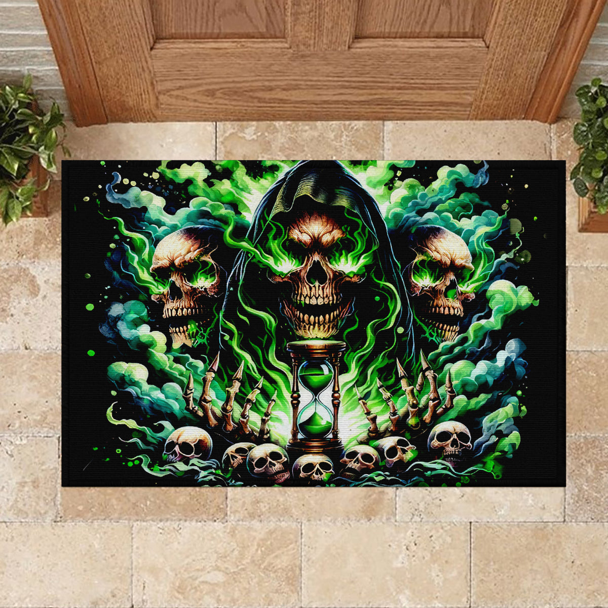 Witch Skull Rubber Doormat Of Course I'm Going To Hell I'm Just Here To Pick You Up - Wonder Print Shop