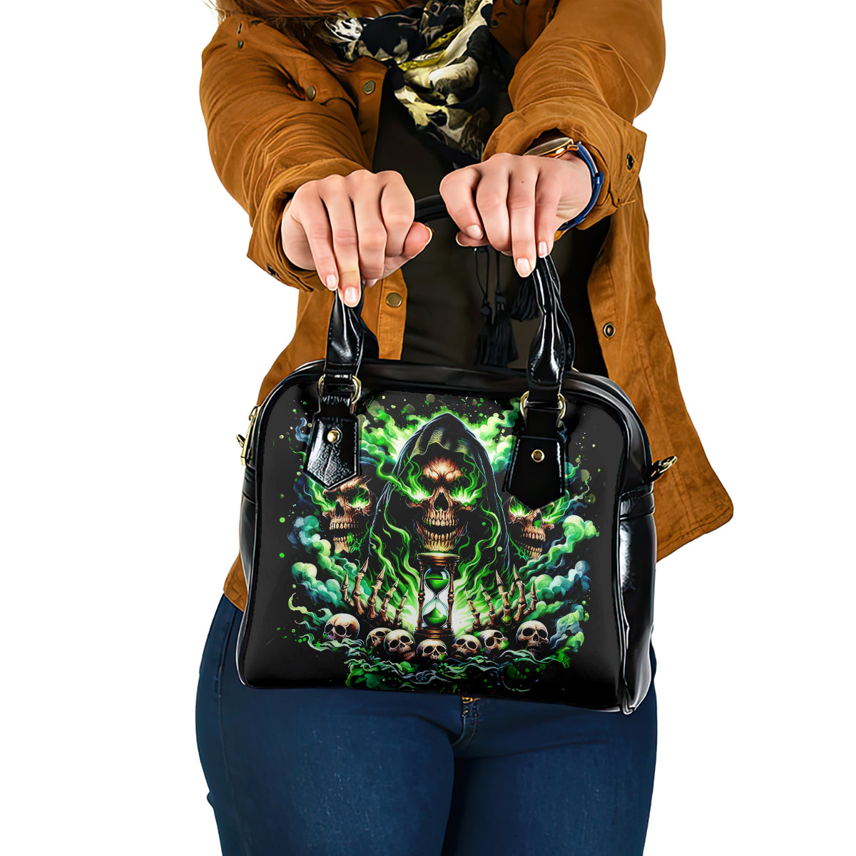 Witch Skull Shoulder Handbag Of Course I'm Going To Hell I'm Just Here To Pick You Up