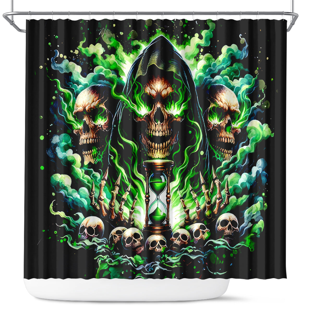 Witch Skull Shower Curtain Of Course I'm Going To Hell I'm Just Here To Pick You Up