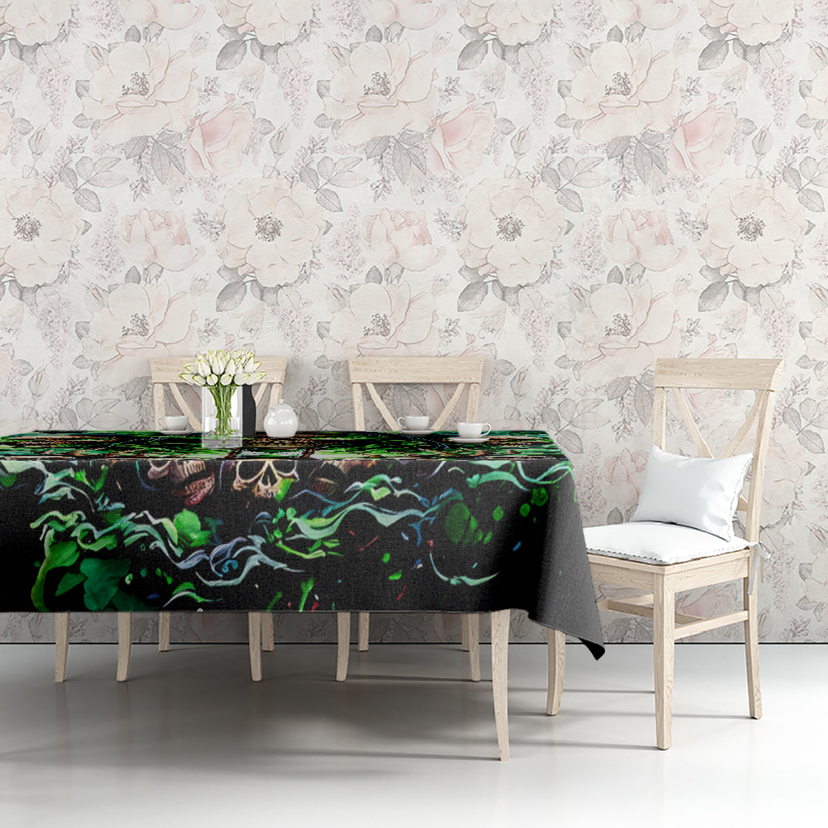 Witch Skull Tablecloth Of Course I'm Going To Hell I'm Just Here To Pick You Up - Wonder Print Shop