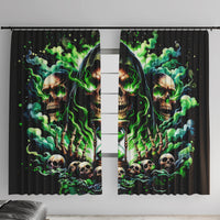Witch Skull Window Curtain Of Course I'm Going To Hell I'm Just Here To Pick You Up - Wonder Print Shop