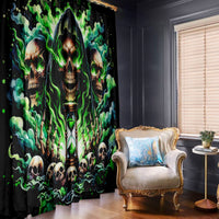 Witch Skull Window Curtain Of Course I'm Going To Hell I'm Just Here To Pick You Up - Wonder Print Shop
