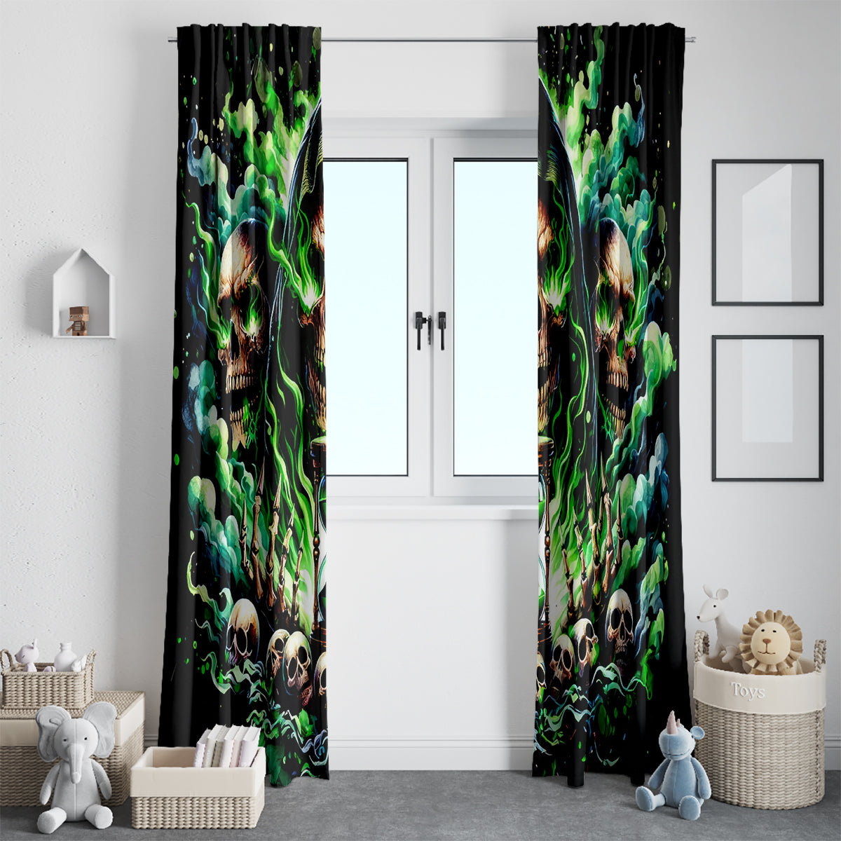 Witch Skull Window Curtain Of Course I'm Going To Hell I'm Just Here To Pick You Up - Wonder Print Shop