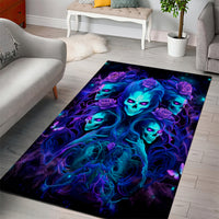Rose Skull Area Rug Four Out Of The Five Voices In My Head Think You An Idiot - Wonder Print Shop
