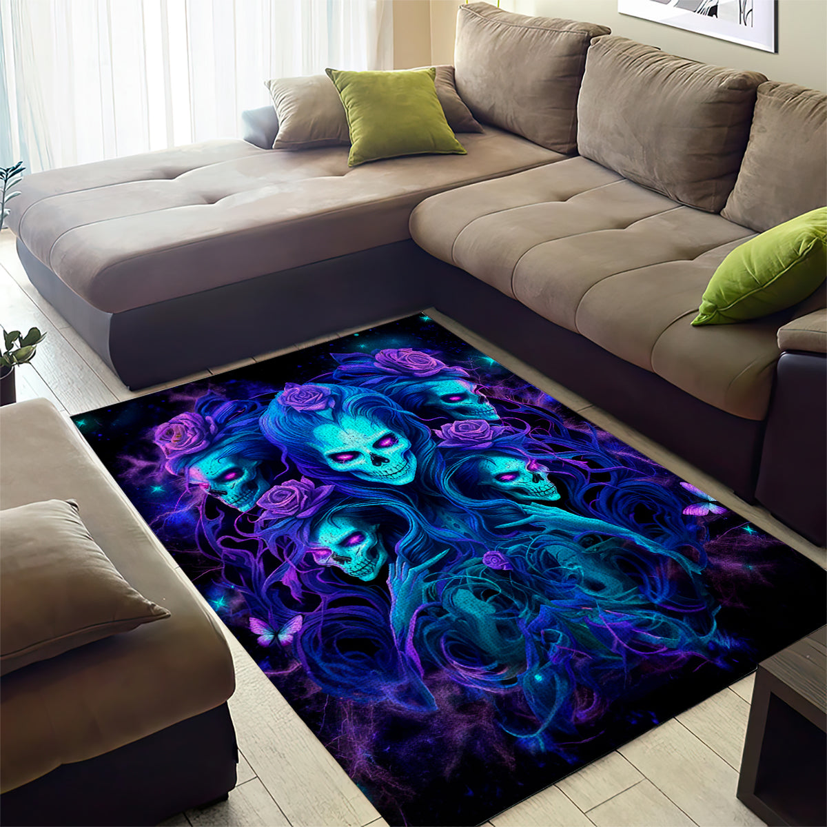 Rose Skull Area Rug Four Out Of The Five Voices In My Head Think You An Idiot - Wonder Print Shop