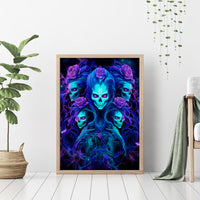Rose Skull Canvas Wall Art Four Out Of The Five Voices In My Head Think You An Idiot - Wonder Print Shop