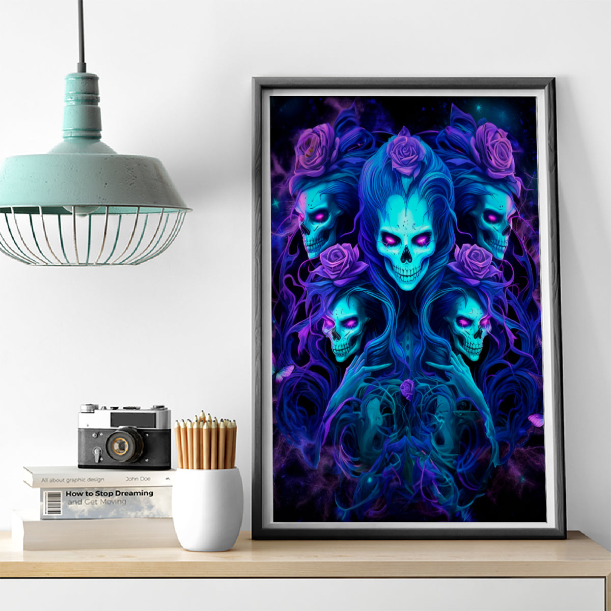 Rose Skull Canvas Wall Art Four Out Of The Five Voices In My Head Think You An Idiot - Wonder Print Shop